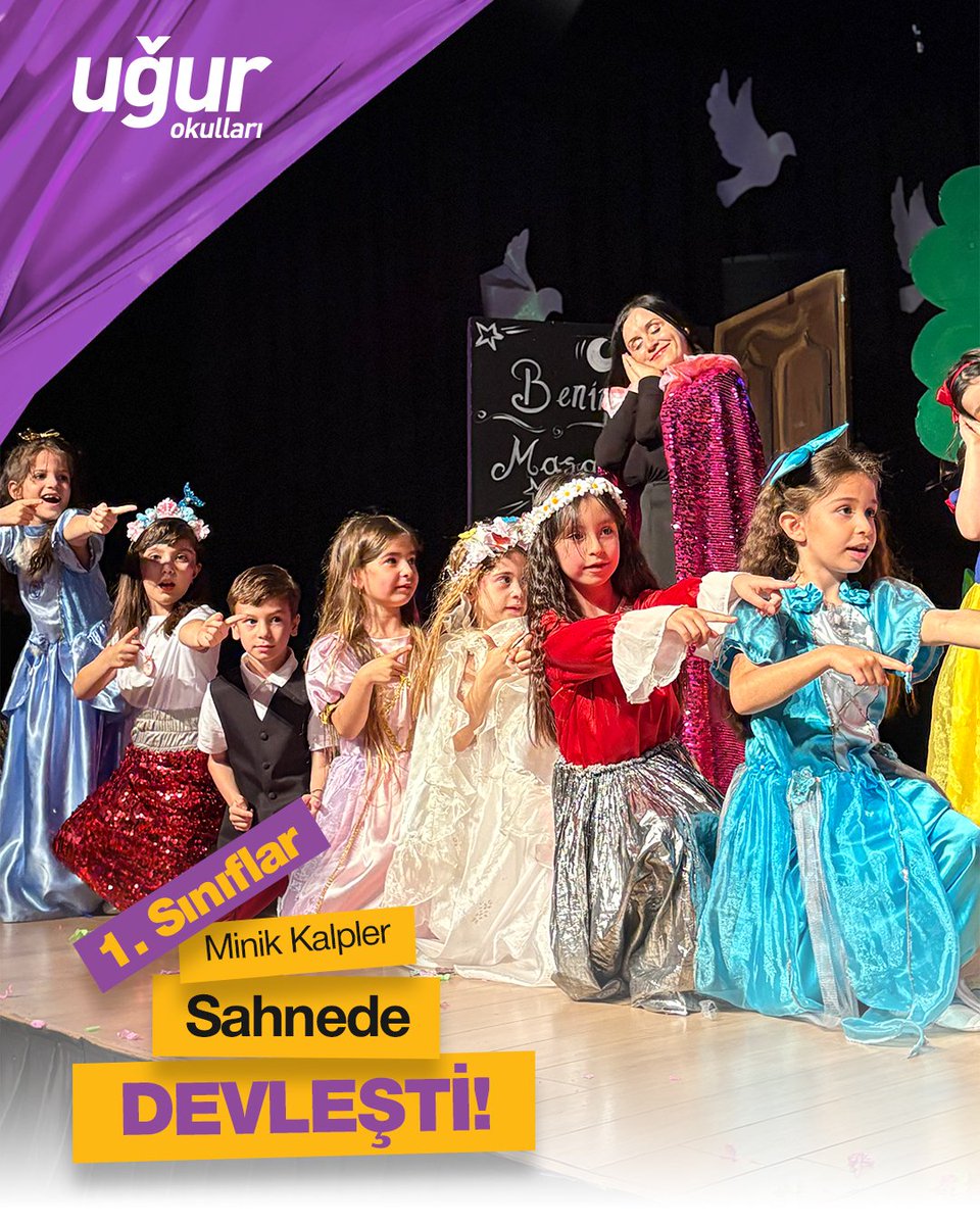 📚 Uğur Okulları Narlıdere Kampüsü | 1C Sınıfı Okuma Bayramı 🎉 
✨ Kelimelerle Büyüyen Kalpler, Sahne Işıkları Altında! 

Bugün sahne, minik kahramanlarımızın! 
Narlıdere Kampüsü 1C sınıfı öğrencilerimiz, yıl boyunca gösterdikleri azim, emek ve öğrenme tutkularını coşku dolu bir