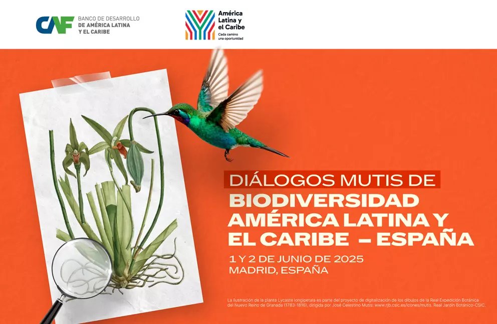 AgendaCAF's tweet image. CAF, junto al Ministerio para la Transición Ecológica de España @mitecogob, organiza los Diálogos Mutis de Biodiversidad, un espacio anual para el intercambio de conocimientos entre América Latina, el Caribe y España.
El evento, que se realizará el 1 y 2 de junio en Madrid,…