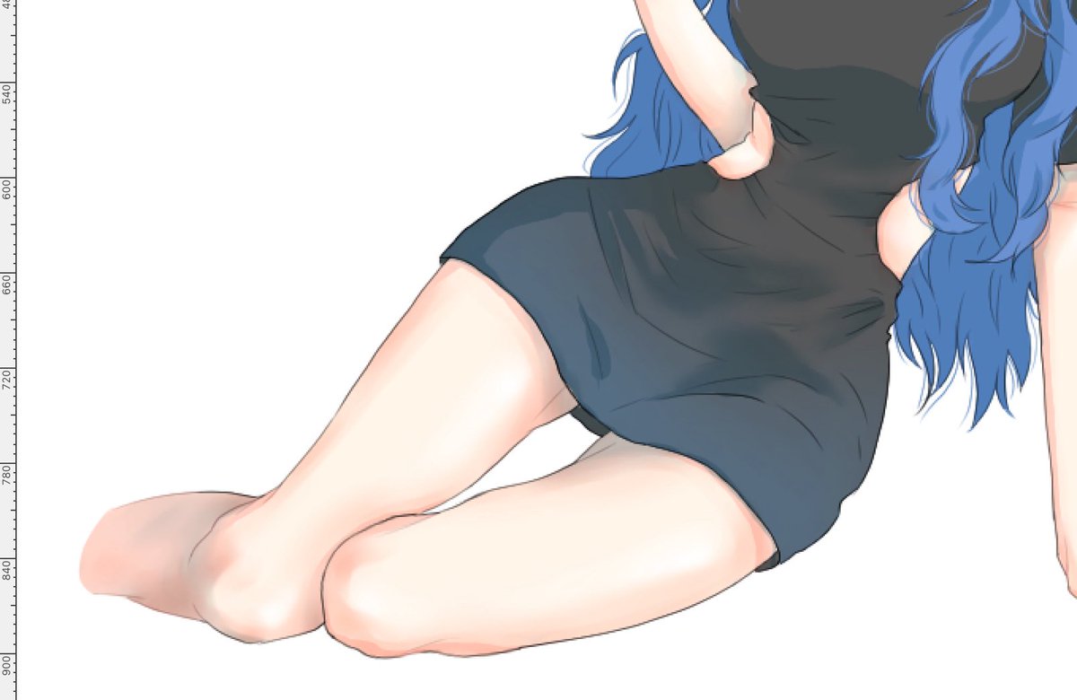 피부묘사가 맘에 들게 되었 두앙 
뭔가 이정도까지 묘사해본 적이 없는데 어캐하는지 알것 같기도... 역시 그림은 새벽에 해야 제맛ꃼ.̫ ꃼ