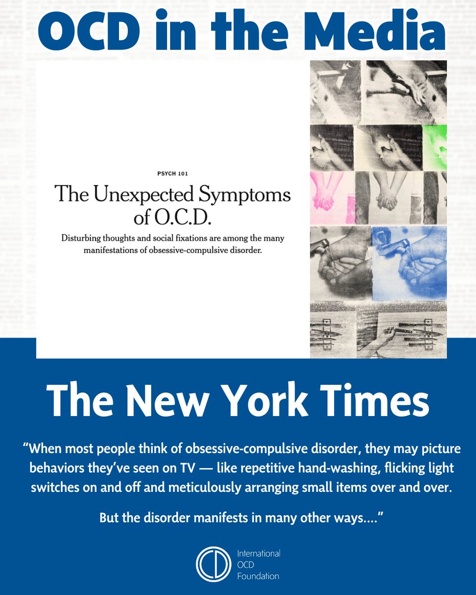International OCD Foundation (@iocdf) on Twitter photo A new piece in <a href="/nytimes/">The New York Times</a> goes beyond the stereotypes to promote a better understanding of "the many manifestations" of OCD
This piece offers an in-depth look at different subtypes and features expert commentary from Scientific and Clinical Advisory Board Member <a href="/CRodriguezMDPhD/">Carolyn Rodriguez</a>. A new piece in <a href="/nytimes/">The New York Times</a> goes beyond the stereotypes to promote a better understanding of "the many manifestations" of OCD
This piece offers an in-depth look at different subtypes and features expert commentary from Scientific and Clinical Advisory Board Member <a href="/CRodriguezMDPhD/">Carolyn Rodriguez</a>.