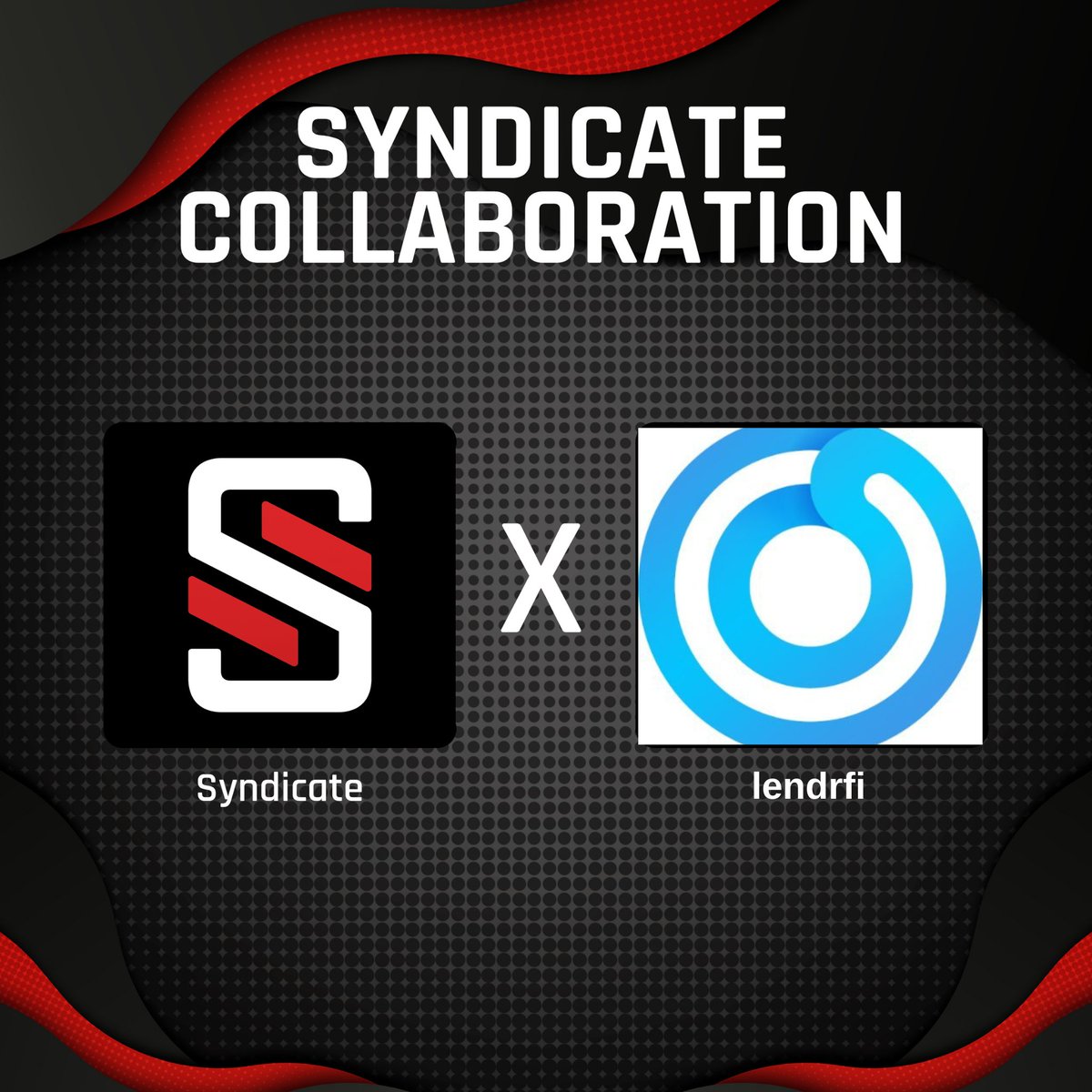 Excited To Announce Our Latest Collab

<a href="/syndicate_hub/">Syndicate</a> 🤝 <a href="/lendrfi/">Lendr.fi (We're Hiring!)</a> 

Lendr creates the world’s first liquid-staked real world asset tokens, for any asset class.

Raffle Will Be Going Live In Server Soon.