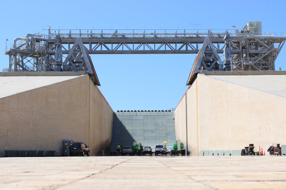 NASA's Exploration Ground Systems (@nasagroundsys) on Twitter photo If you can’t stand the heat, get out of the flame trench 🔥
The flame deflector at <a href="/NASAKennedy/">NASA's Kennedy Space Center</a>’s Launch Complex 39B will redirect the exhaust and intense heat of <a href="/NASA_SLS/">NASA_SLS</a> northward at liftoff, experiencing a peak heat of 2,200 degrees Fahrenheit. Teams with Exploration Ground If you can’t stand the heat, get out of the flame trench 🔥
The flame deflector at <a href="/NASAKennedy/">NASA's Kennedy Space Center</a>’s Launch Complex 39B will redirect the exhaust and intense heat of <a href="/NASA_SLS/">NASA_SLS</a> northward at liftoff, experiencing a peak heat of 2,200 degrees Fahrenheit. Teams with Exploration Ground