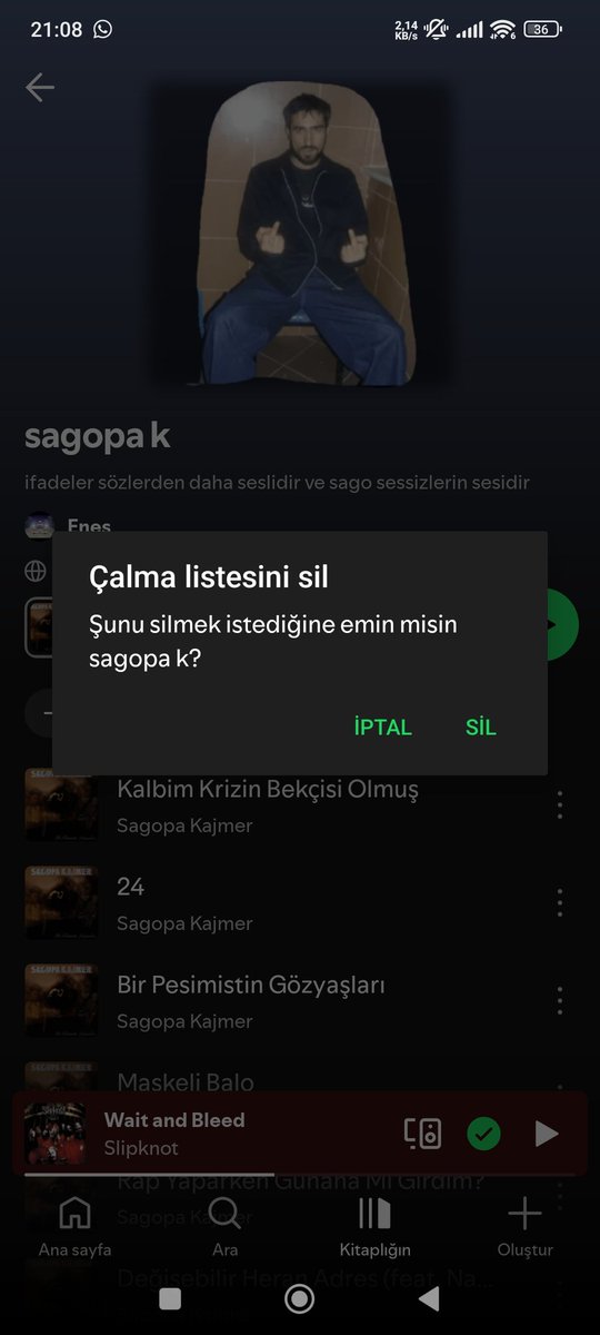 Bilinç kazandığım günden beri dinlediğim elemana yol verme zamanı gelmiş.