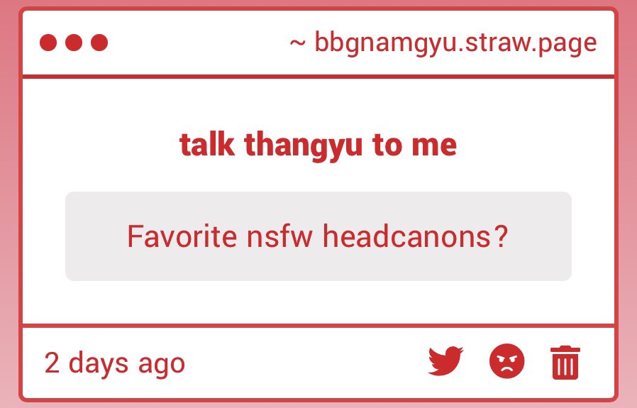 bbgnamgyu's tweet photo. 🧵 Some thangyu nsfw headcanons ⭑.ᐟ https://t.co/DUf0aYUyjz