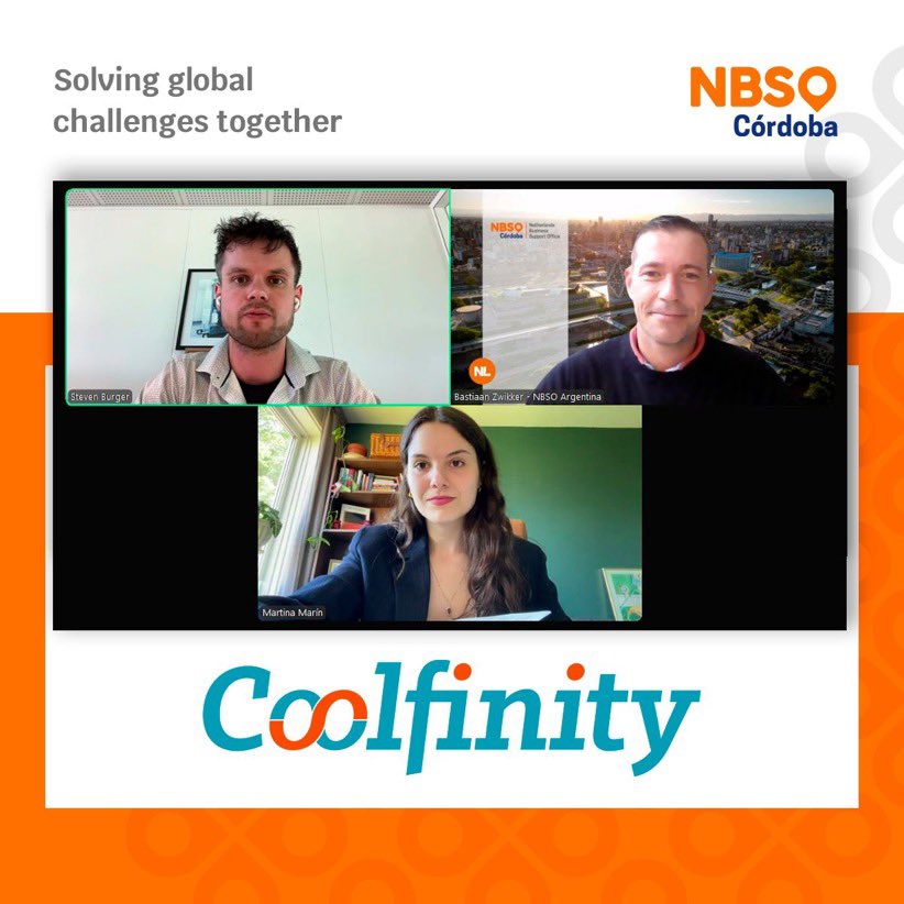 #Meeting 🖥 Yesterday we had a great call with Coolfinity, an innovative #Dutch 🇳🇱 company in medical technology. We talked with COO Steven Burger and sales manager for #Latam Martina Marín and will take further steps to explore opportunities in the #Argentine market 🇦🇷.