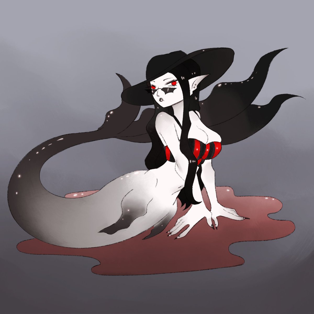 keramoondust's tweet photo. Day 16 of #mermay! Today's prompt was beach goth! Enjoy =)
#mermay2025 #mermayday16 #mermaid #beachgoth https://t.co/1UxlQDmkHb