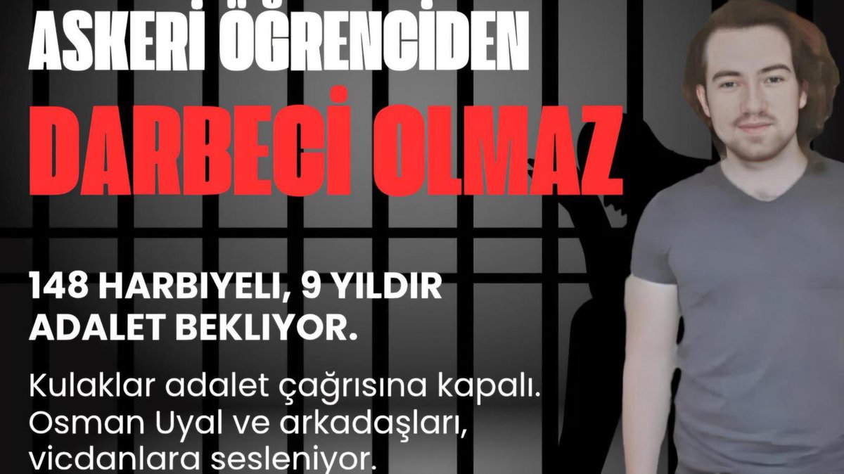 aysegul_322702's tweet photo. O günden beri, kendisi gibi onlarca masum Harbiyeli ile birlikte adaletin yerini bulmasını umutla bekliyor. Aradan yıllar geçti ama ne adalet geldi ne de vicdanları rahatlatan bir karar çıktı
#MasumHarbiyeliOsmanUyal https://t.co/IkMNtToyla