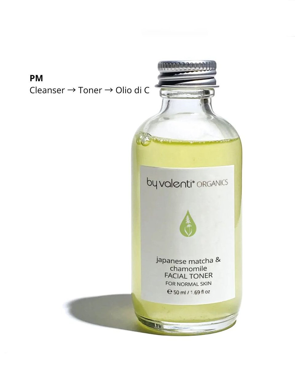 ByValenti's tweet photo. How to layer Olio di C into your AM &amp; PM routines:
AM
Cleanser > Toner > Olio di C
PM
Cleanser > Toner > Olio di C

One serum. Two routines. Consistent results. 
#byvalenti  #byvalentiorganics #italianskincare https://t.co/yEZq3vjOhC