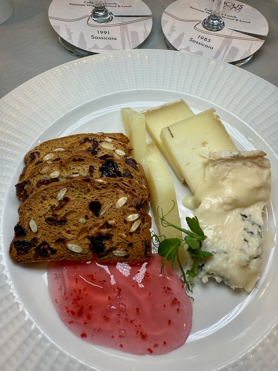 James Walker (@jwalkermobile) on Twitter photo Anyone want a glass of the 1985 Sassicaia paired with Chef's Selection of Three Italian Cheeses pecorino toscano, quattro portoni casatica, gorgonzola cremificato served with rhubarb jam Anyone want a glass of the 1985 Sassicaia paired with Chef's Selection of Three Italian Cheeses pecorino toscano, quattro portoni casatica, gorgonzola cremificato served with rhubarb jam