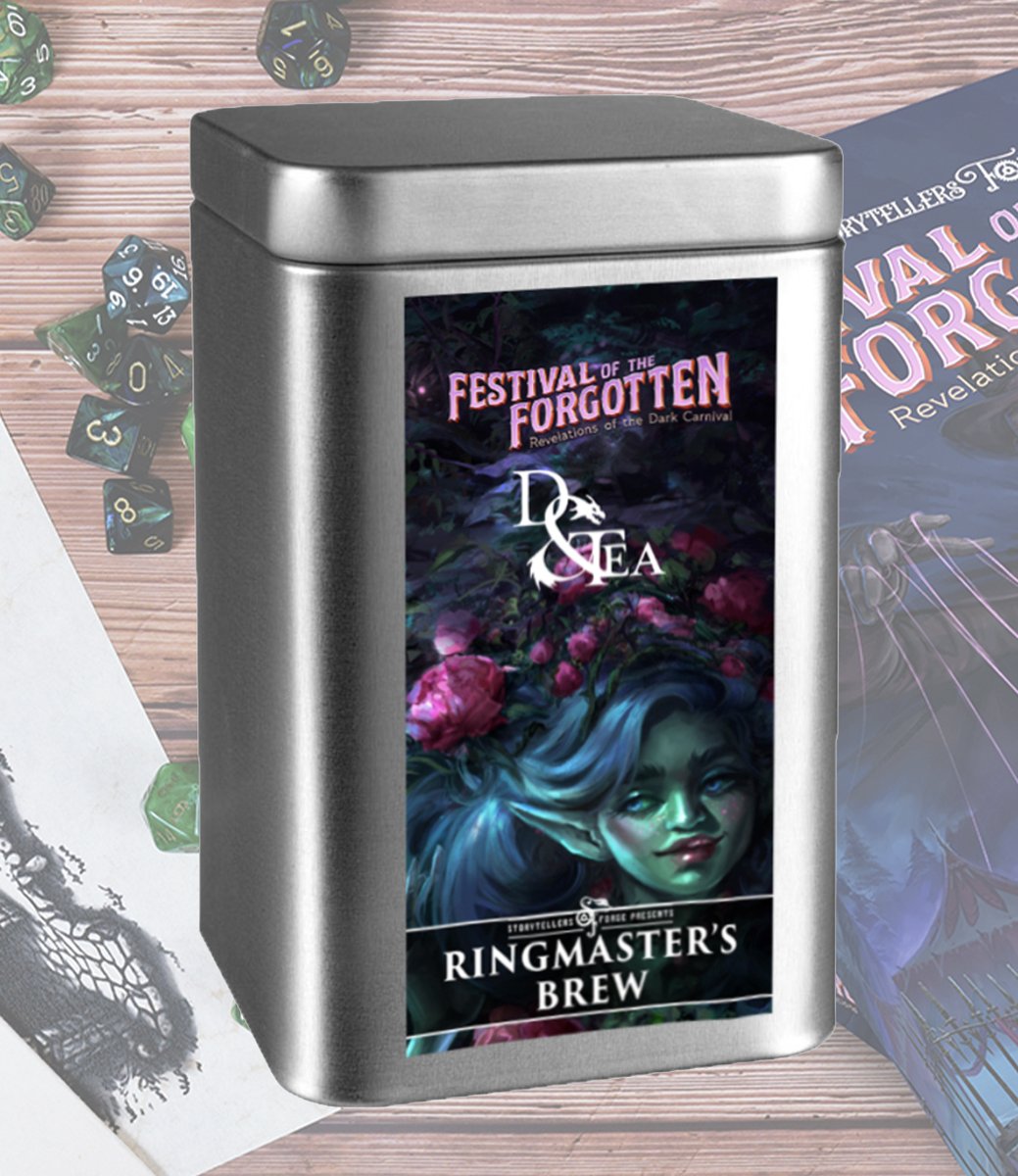 D&Tea 🔜Tea-BD (@dandteaco) on Twitter photo The Dark Carnival awaits, now live on Gamefound! (in collaboration with <a href="/STForgeStudios/">Storytellers Forge Studios</a>)
Admit one! Find the link here and on STForge’s page: gamefound.com/en/projects/st…
#dandtea #tea #cupoftea #homebrew #homegame #teacompany #DnD #tealover #ttrpg #darkcarnival #storytellersforge The Dark Carnival awaits, now live on Gamefound! (in collaboration with <a href="/STForgeStudios/">Storytellers Forge Studios</a>)
Admit one! Find the link here and on STForge’s page: gamefound.com/en/projects/st…
#dandtea #tea #cupoftea #homebrew #homegame #teacompany #DnD #tealover #ttrpg #darkcarnival #storytellersforge