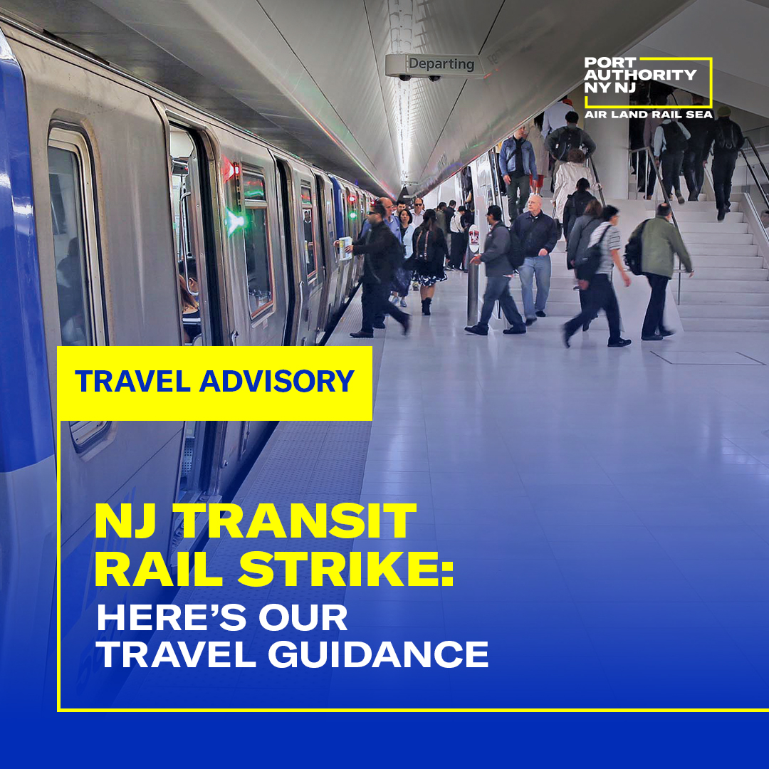 During the NJ TRANSIT rail strike, PATH will continue to operate normal scheduled service. Allow extra travel time. Weekends, expect crowding on station platforms and on trains.

✅ Download the RidePATH app for train arrival times and service alerts: panynj.gov/RidePATH 
✅