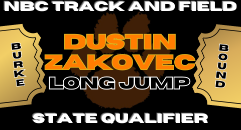 NbcTrack's tweet image. State Qualifier
Dustin Zakovec
Long Jump
3rd Place 21'3"