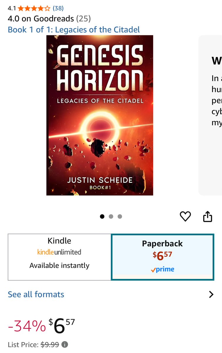 KaladinNFT's tweet image. Pretty decent sale going on at Amazon for Genesis Horizon in paperback.

The book was far from perfect, but I learned a ton and am applying all of those lessons to the sequel. Let’s explore these characters. Let’s explore this galaxy. Most importantly, let’s have fun.