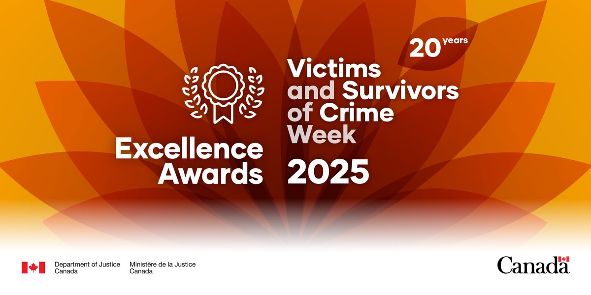 JusticeCanadaEN's tweet image. (1/3) Each #VictimsWeek, we celebrate the people who have helped empower victims and survivors of crime. Here are the 2025 Victims Week Excellence Awards winners:⬇️