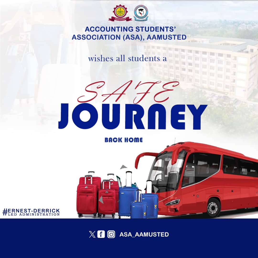 asa_aamusted's tweet photo. WISHING ALL STUDENTS A SAFE JOURNEY BACK HOME.
#ErnestDerrickLedAdministration https://t.co/bgQSBKPFpn