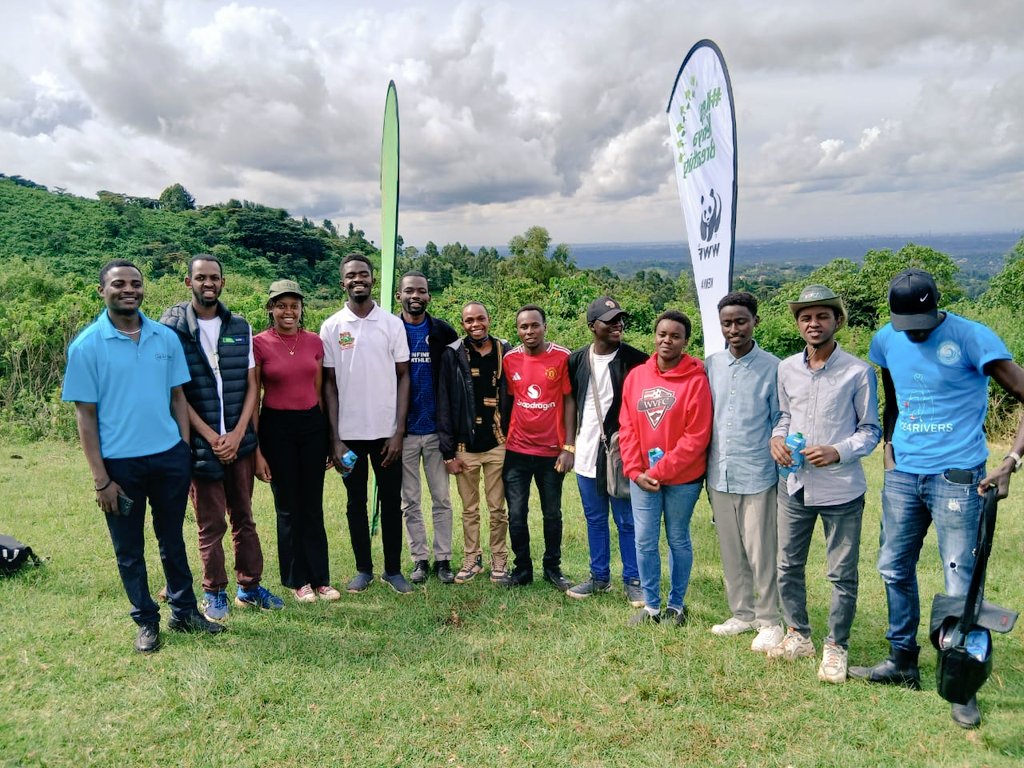 🌳 Mount Kenya University Environmental Club, in collaboration with WWF-Kenya and other partners, had  fantastic follow-up strategic session at Ngong Hills Forest on May 9th!  Building on last year's success, we were thrilled to plant another 3,000 indigenous trees,At Ngong hill