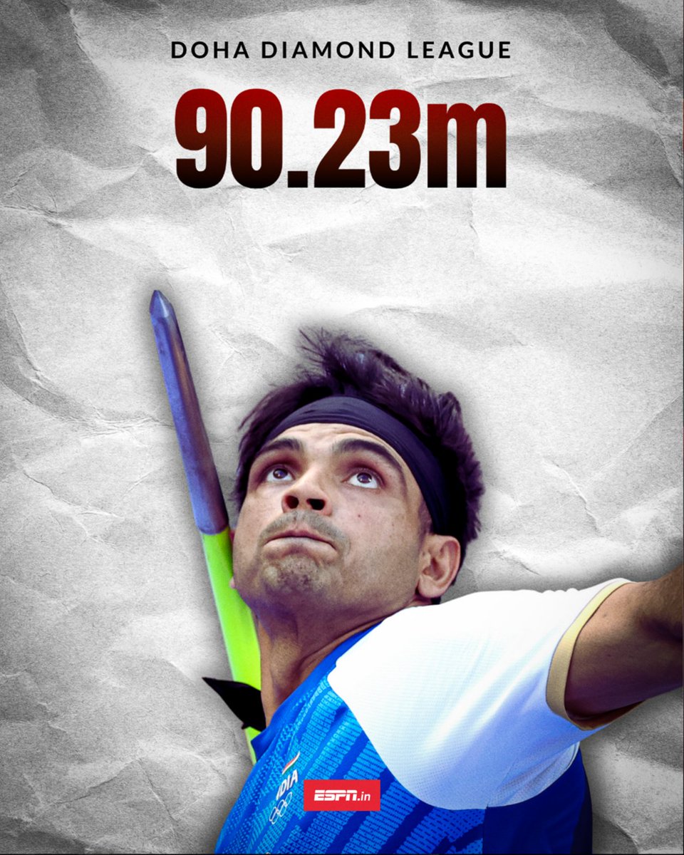 HISTORY MADE 🔝 

A personal best for Neeraj Chopra AND a new national record for India (90.23m) in Men's Javelin