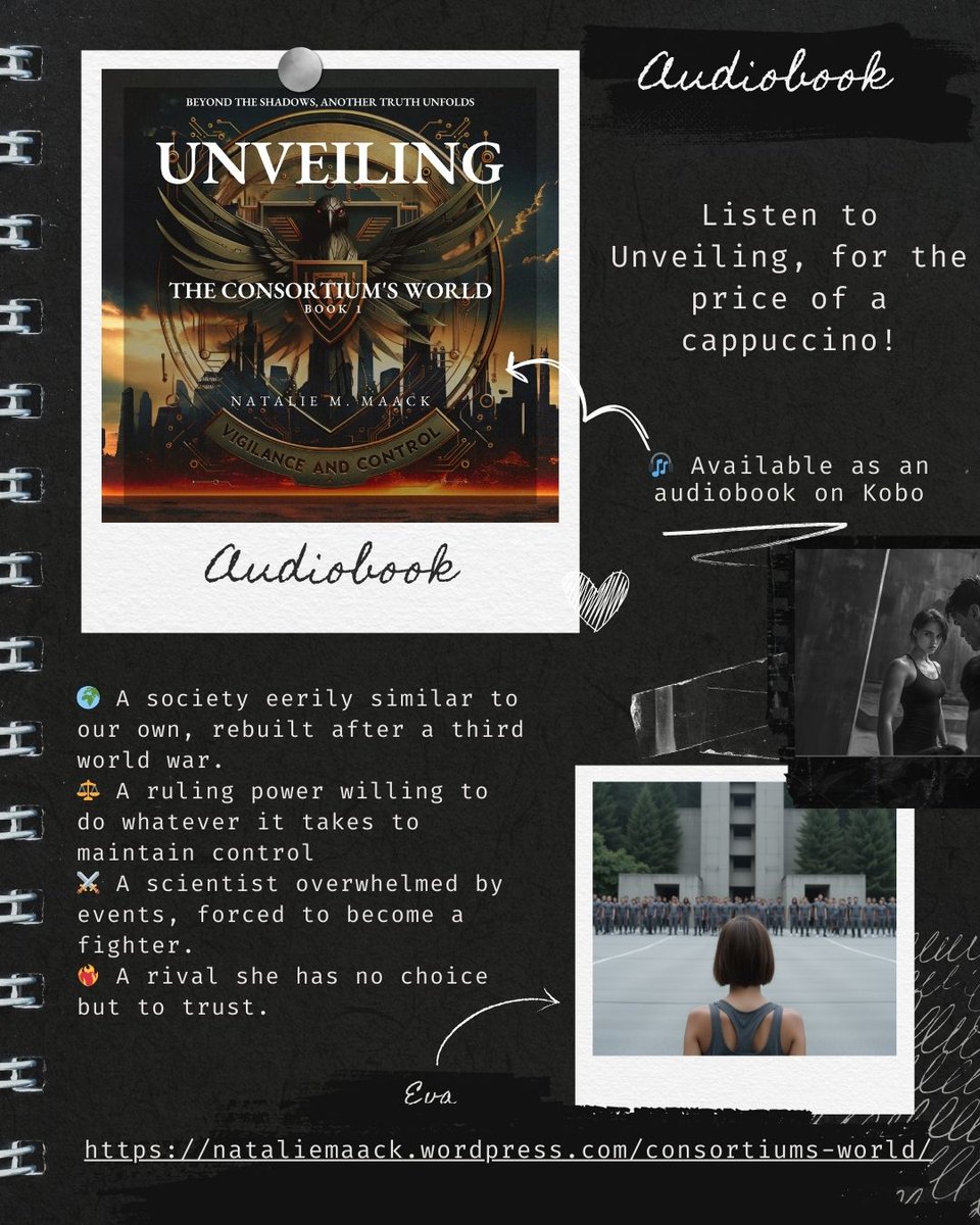 Listen to Eva’s voice—literally. The audiobook is out!
nataliemaack.wordpress.com/consortiums-wo…

#DystopianRomance #AudiobookLover #AntiHeroCrush #STEMHeroines #audiobooks #audiobook