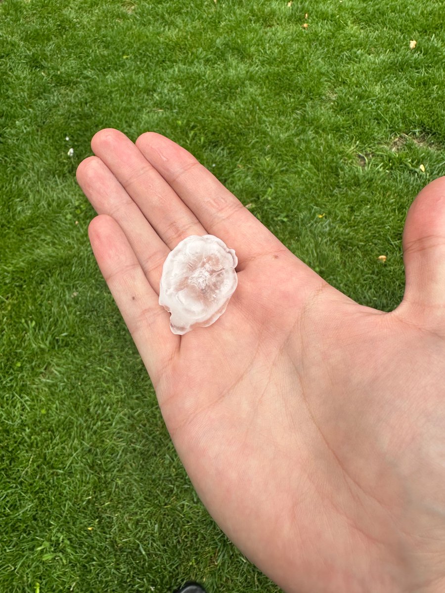 TheLawTom's tweet photo. @ryanhallyall Hail size in Carbondale IL https://t.co/fNyvNTt2Uh