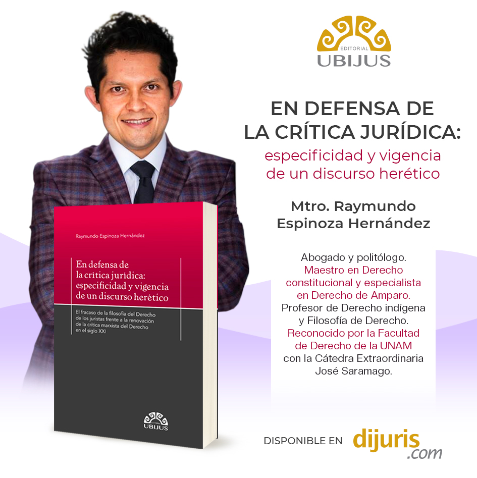 De gran utilidad para especialistas del Derecho y de la Filosofía. El autor <a href="/Raymundo_EH/">Raymundo Espinoza Hernández</a>  hace un notable esfuerzo para explicar su marco conceptual de manera clara y sencilla.
acortar.link/gZxbhB
#Derecho #filosofiadelderecho #filosofíajurídica #marxismo #Ministros #Jueces