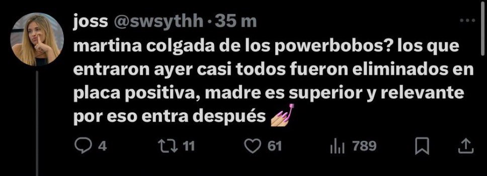 cuentas con foto de perfil de MARTINA bardeando a sus amigos que eligió desde el día 1!! nadie dice que los amen pero a ver si empiezan a respetar a las personas que ella elige tener a su lado…