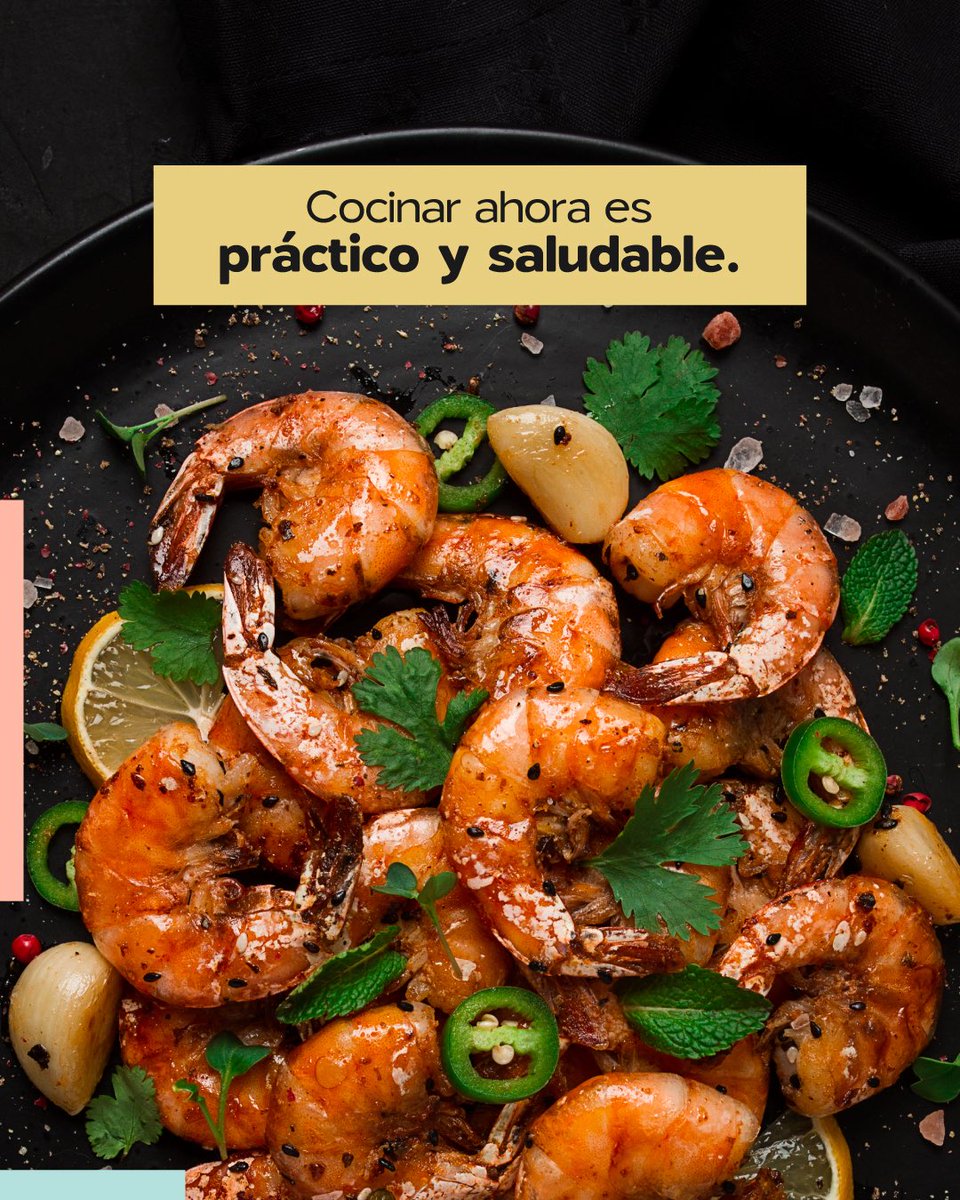 🍤 ¿El camarón está en su punto?

✔️ Color rosado
✔️ Textura firme
✔️ Solo 3 min de cocción

Cocinar bien = más sabor, mejor textura y nutrición.
¡Cocina fácil y saludable!

#CocinaConPropósito #TipsDeCocción #SaborQueNutre #ShrimpLovers