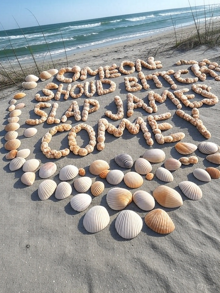 cmspet's tweet image. I saw this walking along the beach this morning. I thought that it might be a political statement, but I wasn't sure.