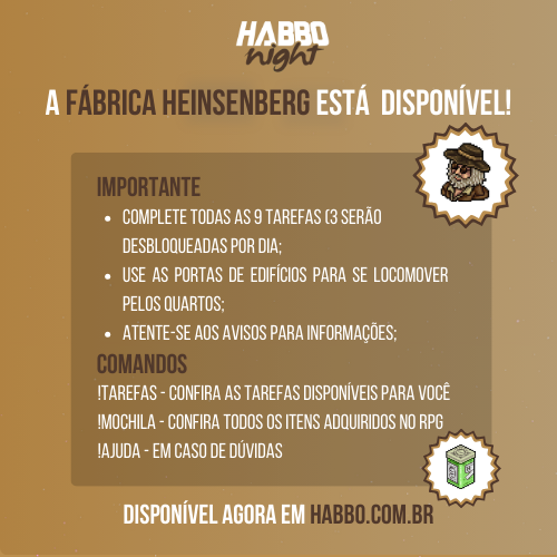 Escondida entre os escombros e a névoa do vilarejo, está a fábrica de Heisenberg... Um lugar onde metal ganha vida e horrores mecânicos são criados. Você teria coragem de entrar? ⚙️🧲🧟‍♂️

Fábrica Heinseberg disponível! Dúvidas deixe nos comentários!

🏨 Quarto = :roomid 139935645