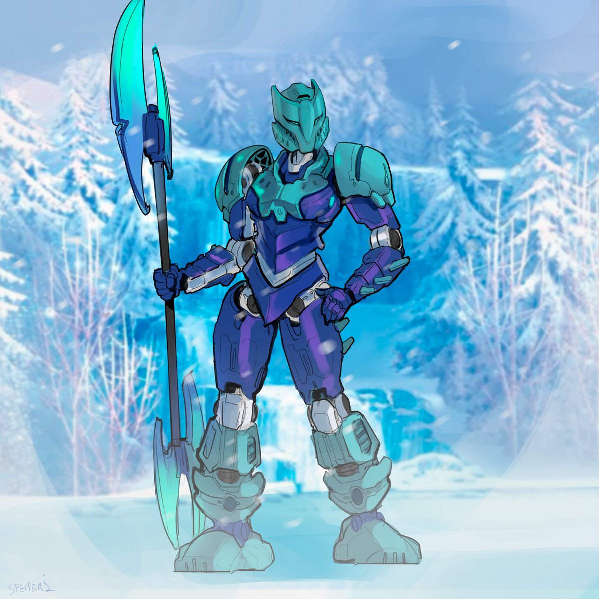 Toa Meikin of Lightning, drawn by <a href="/IanLuisada/">Specter L (COMMS OPEN)</a> #Bionicle #Commission