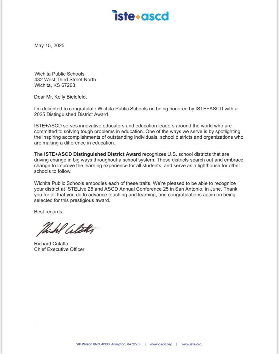 This is a HUGE accomplishment for USD259 &amp; the IST department! Being on this team requires 100% effort through creativity, continuous learning &amp; skill development, &amp; innovation daily. Love being a small part of progress and innovation in education. <a href="/ISTEofficial/">ISTE</a> #edtech