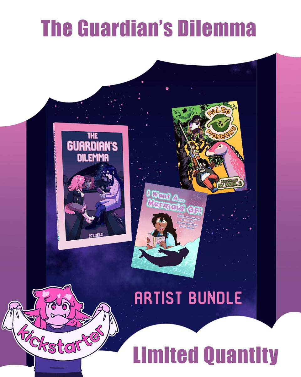 CloudscapeComic's tweet photo. There are still 3 remaining each of the Swag Haul and the Artist Bundle tier for The Guardian’s Dilemma Kickstarter! Snag them before the campaign ends in tonight!

https://t.co/j12npjk2Cq

#comics #cloudscapecomics #scifi #indiepublishing #shopcanadian #indieartist https://t.co/QpNHUEAGsF