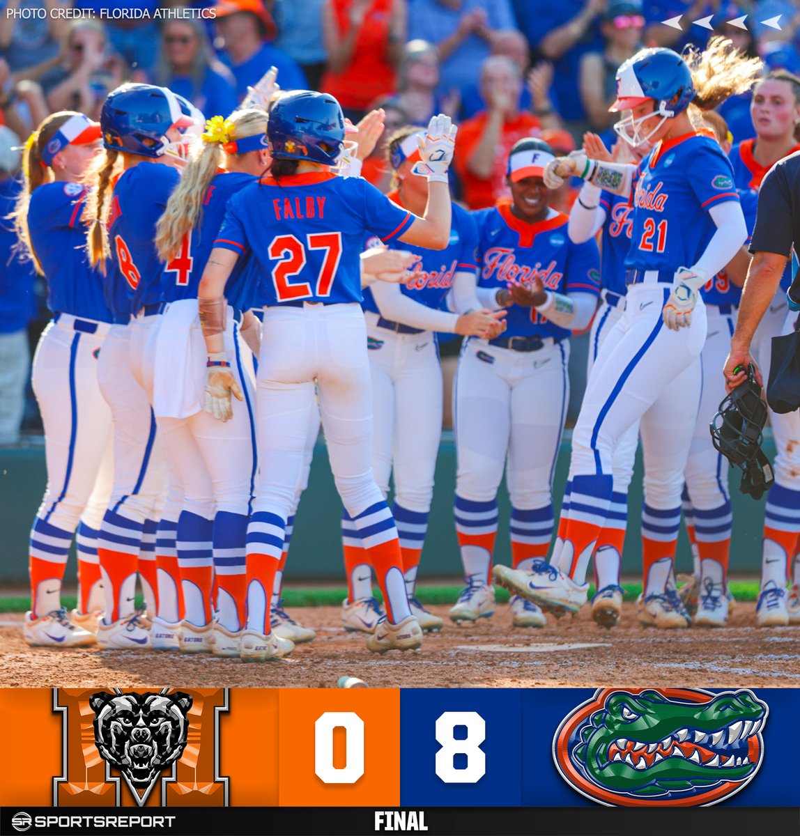SRFloridaGators's tweet image. GATORS WIN!!! Florida run-rules Mercer to open the Gainesville Regional!!