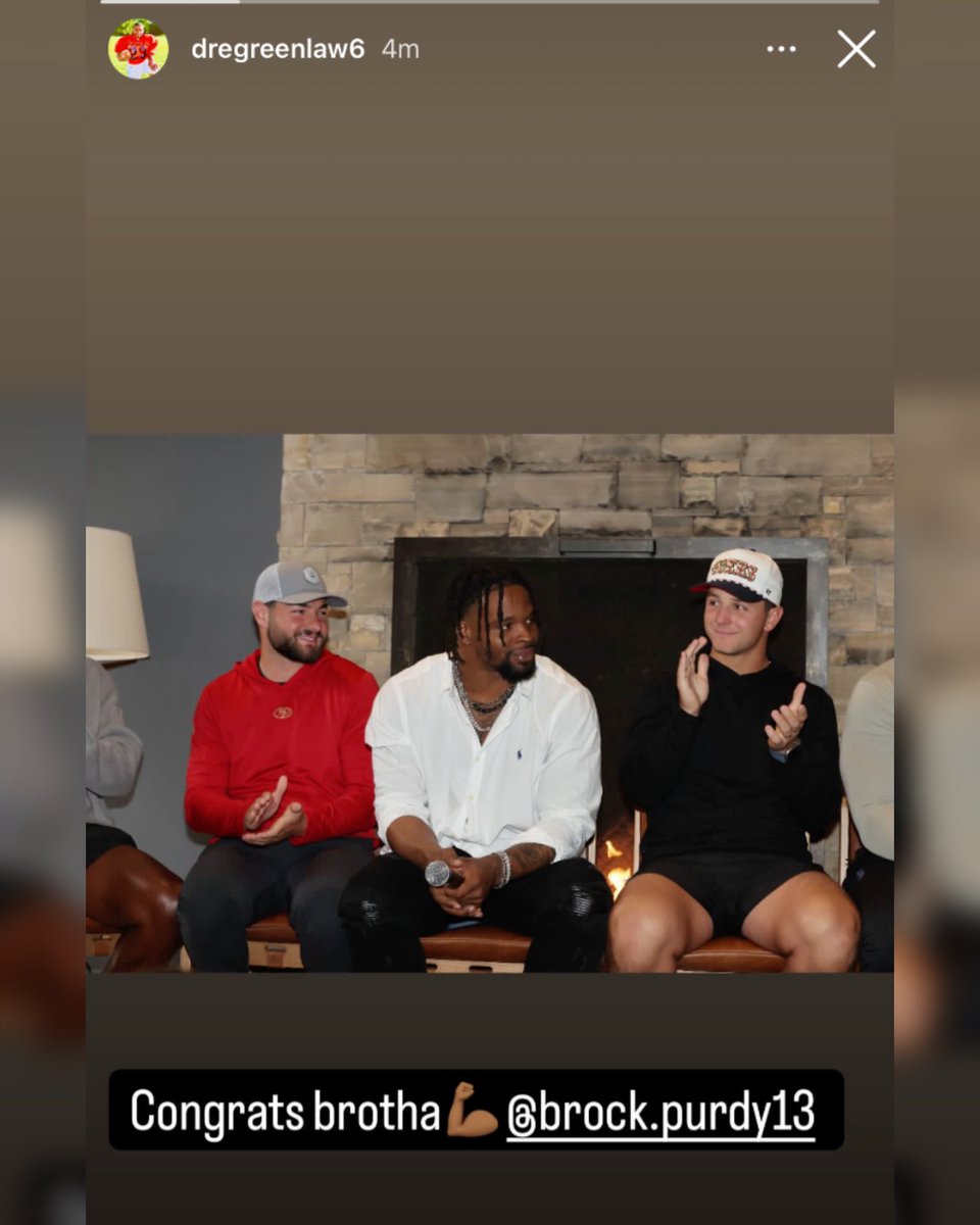 Former #49ers LB Dre Greenlaw congratulates Brock Purdy on IG 🤝