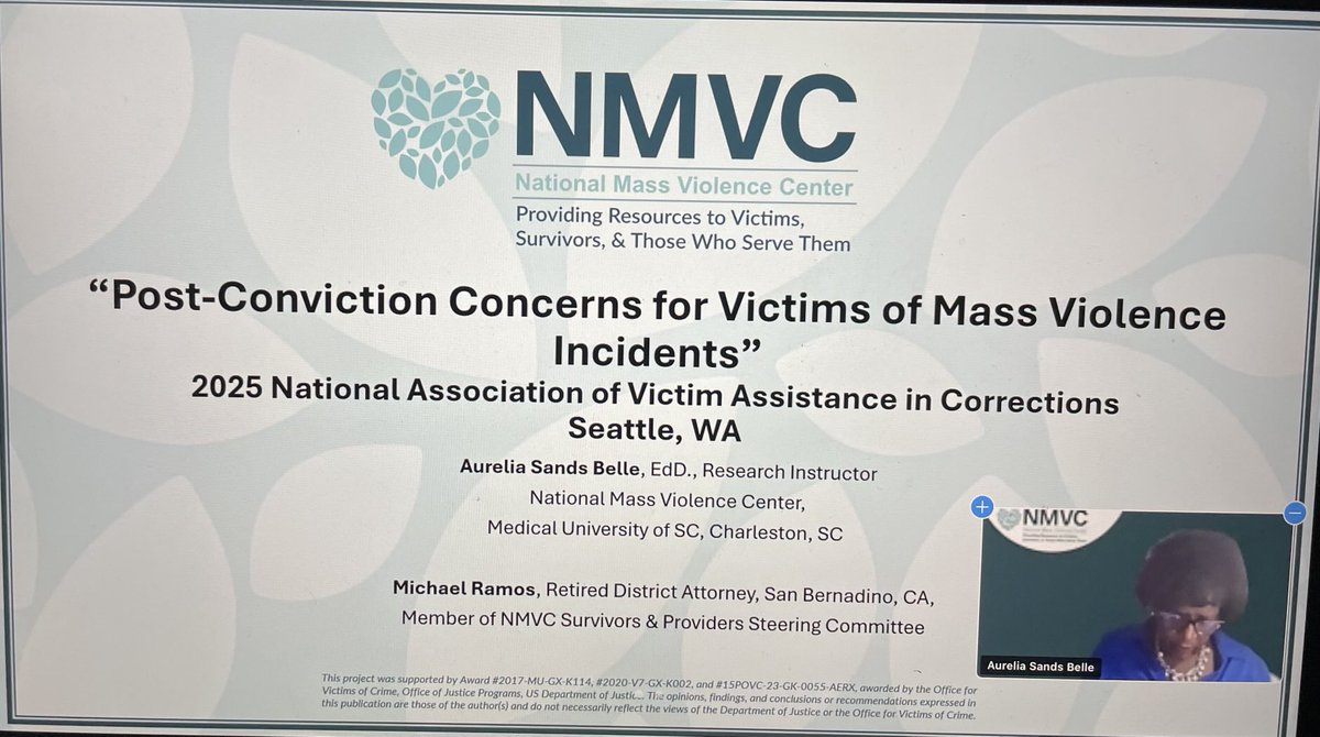 Michael Ramos (@michaelramos) on Twitter photo I enjoyed presenting <a href="/NMVVRC/">National Mass Violence Center</a> regarding post conviction concerns for victims of mass violence. 🙏#VictimsRights I enjoyed presenting <a href="/NMVVRC/">National Mass Violence Center</a> regarding post conviction concerns for victims of mass violence. 🙏#VictimsRights