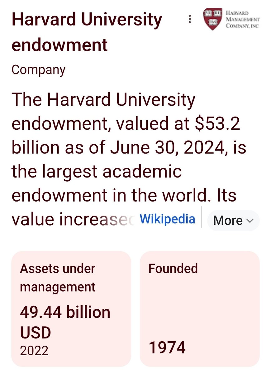 Jennifer 🇺🇸 🦅 (@jenny_mommalion) on Twitter photo <a href="/sfmcguire79/">Steve McGuire</a> Harvard is an oligarch. Harvard has a 53 billion dollar endowment. There is no reason my taxes are funding the school. <a href="/sfmcguire79/">Steve McGuire</a> Harvard is an oligarch. Harvard has a 53 billion dollar endowment. There is no reason my taxes are funding the school.