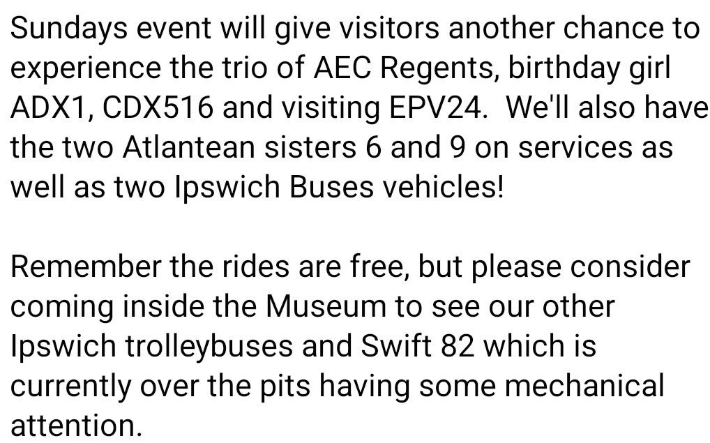 Details of ADX1s 75th mini running day on Sunday 18th May 2025.
