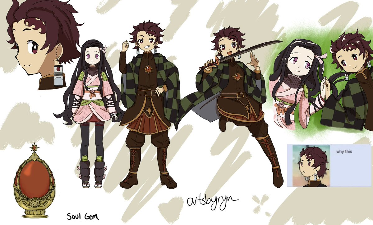 roleswapnezuko's tweet image. Every KNY x Madoka Magica AU design so far.
#knytwt #鬼滅の刃 #pmmm
