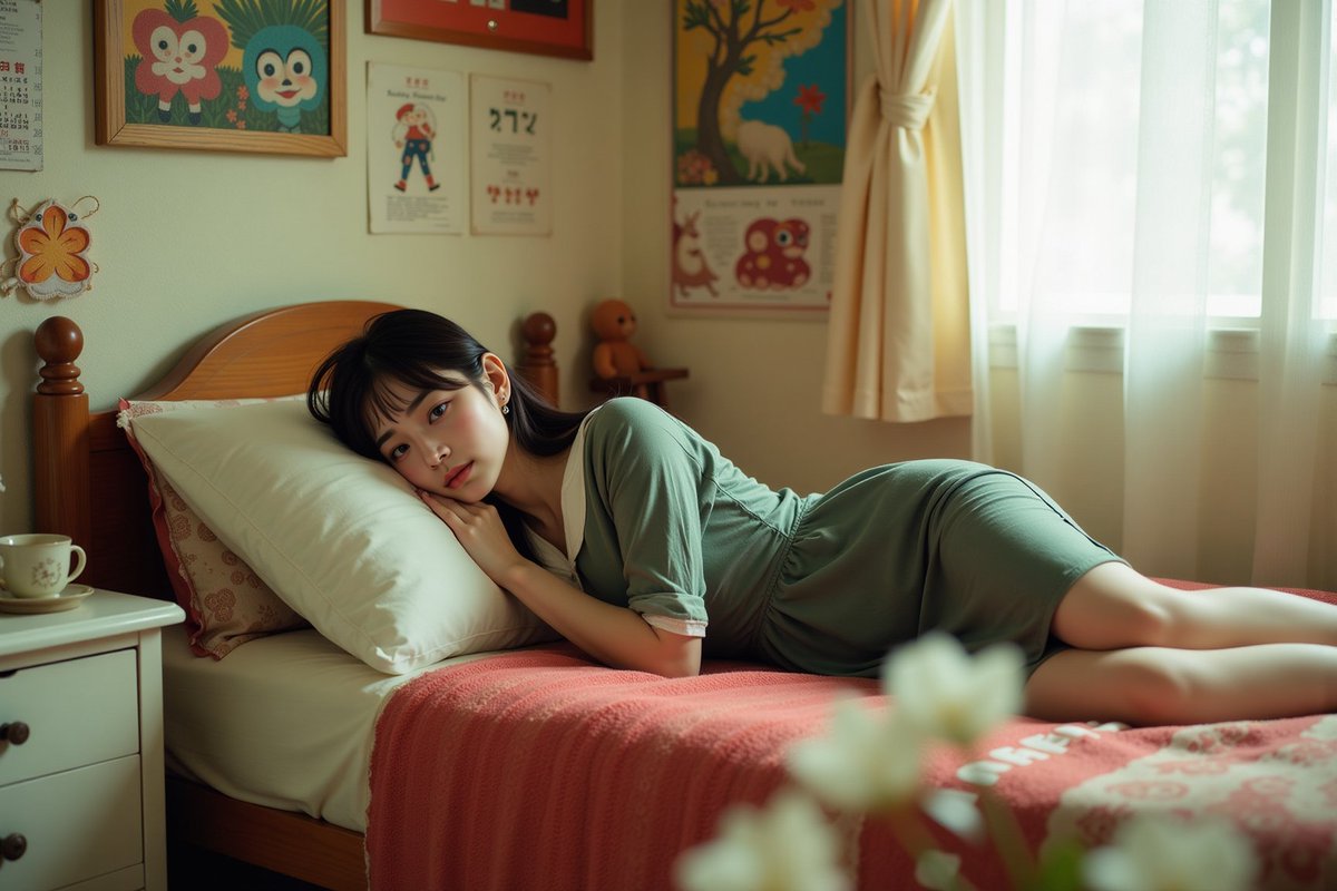 akitsuki_kaede2's tweet photo. 休日に昼はまったり過ごしたいですね🍁 #KaedeAkitsuki #LoRAmodel #AIGirl #AIportrait #DigitalMuse #RetroRoomVibes #QuietAfternoon #NostalgicMood #SoftLightPortrait #AI美女 #生成AI #昭和レトロ #午後のひととき https://t.co/CNsMAPfJWv