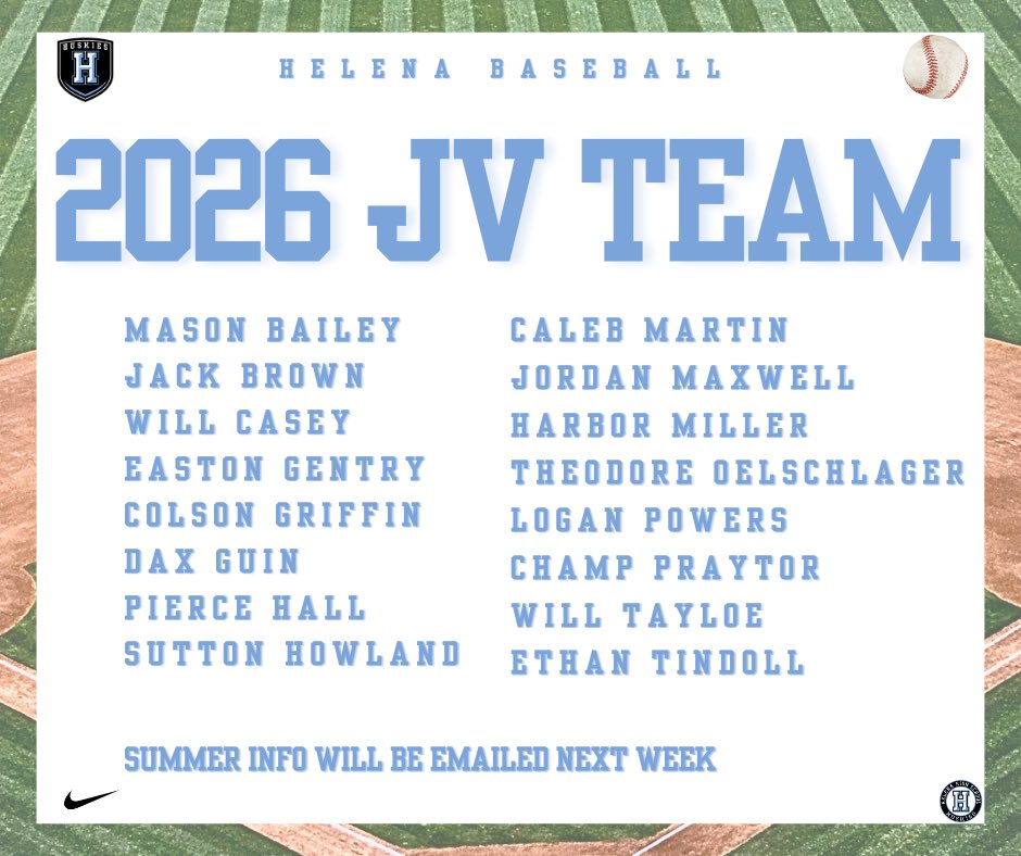 Congratulations to our 2026 JV team!  Welcome to the Husky program