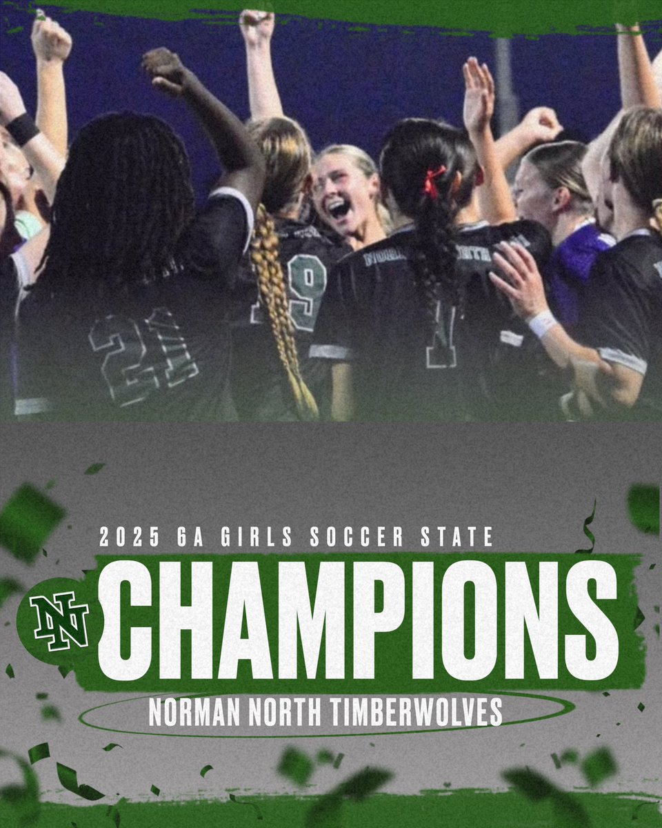 For the 4th time in program history, the Norman North Timberwolves are the 6A Girls Soccer State Champions
#OKPreps ⚽️🏆