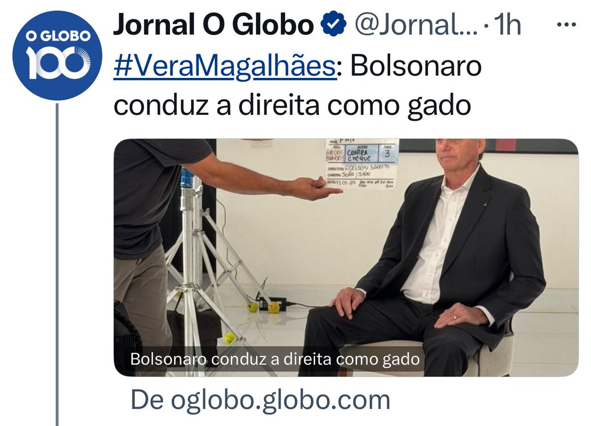 ericksalzerr's tweet image. Oi, @veramagalhaes . Já que você afirma que Bolsonaro trata a direita como gado, tenho a liberdade de dizer que você age como uma vaca — ruminando, dia após dia, seu ódio e sua ignorância disfarçada de jornalismo contra quase metade dos brasileiros que se dizem de direita e
