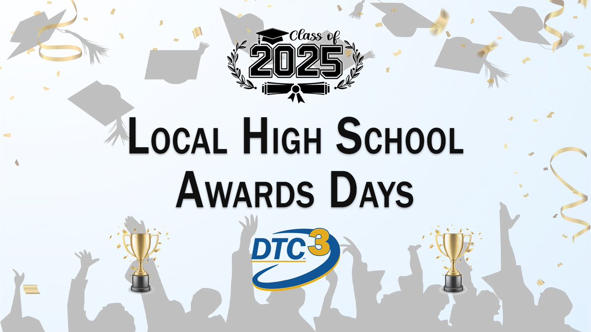 Couldn't make it to the awards days at our local high schools? No worries. You can catch the celebratory moments for Class of 2025 on DTC3 for Cannon County, DeKalb County, and Gordonsville starting tomorrow. You may also tune in right now online at dtc3.tv.