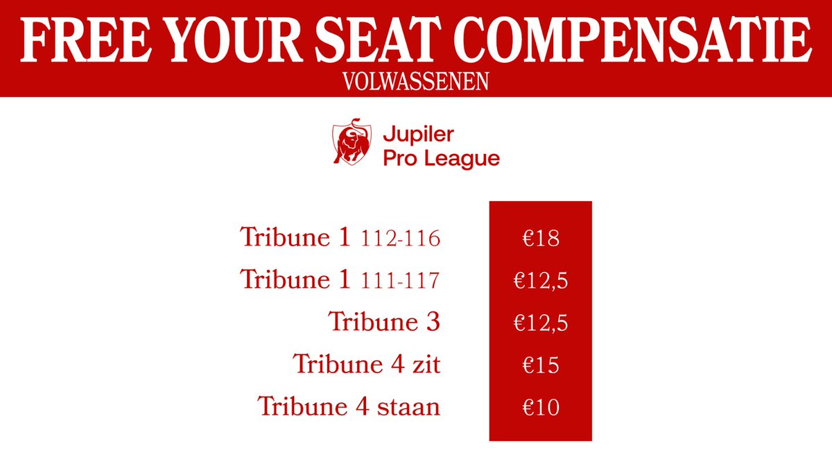 Dit is overigens ook hoe <a href="/official_rafc/">Royal Antwerp FC</a> z'n fans tegenwoordig behandelt. 

Heel seizoen reclame maken voor free your seat, met geafficheerde bedragen als compensatie. Voor mijn plek: € 15.

Zo stond het een heel seizoen en in elke mail om free your seat aan te prijzen.

(1/3)