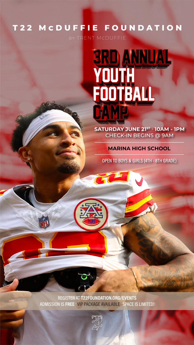 Register Now! t22foundation.org/events Space is limited!  VIPs get to meet Trent McDuffie @ Marina High School in Huntington Beach, CA! #Power2Overcome