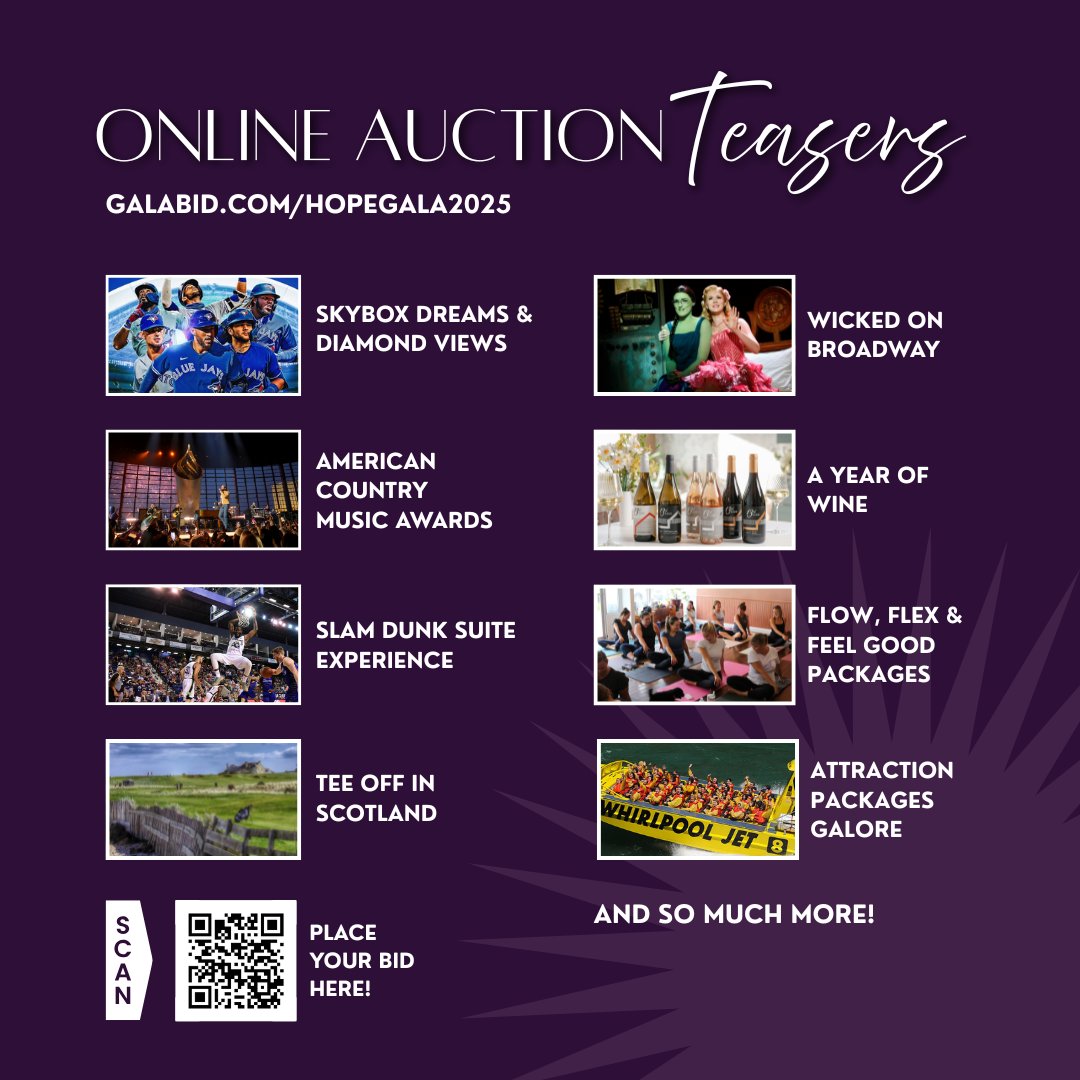 pathstonemh's tweet image. The Hope Gala Online Auction is LIVE! From wherever you are, you can bid big, bid often, &amp;amp; support children’s mental health in Niagara. Something for every taste &amp;amp; budget. Help light the path for kids &amp;amp; families who rely on Pathstone. Visit
galabid.com/hopegala2025 today!