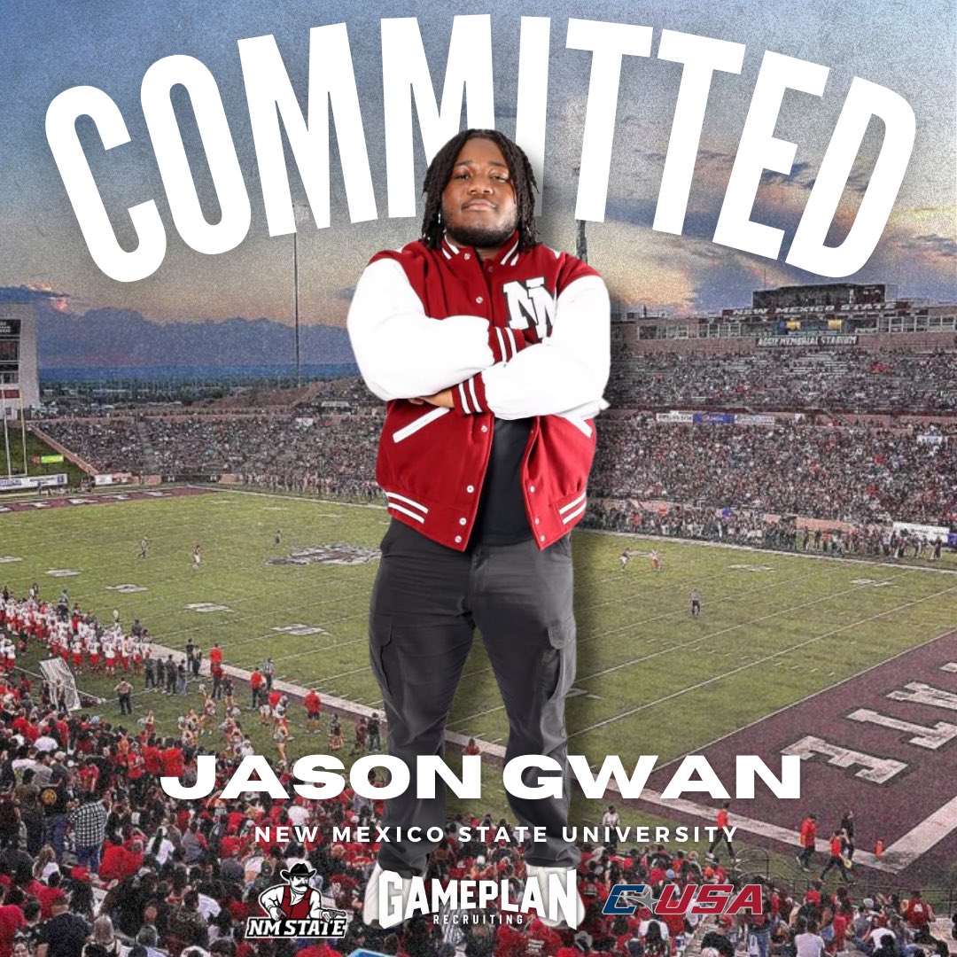 GP_Recruiting's tweet image. COMMITTED! 🔥🔥🔥

@JasonGwan 
@NMStateFootball 

#GamePlanRecruiting