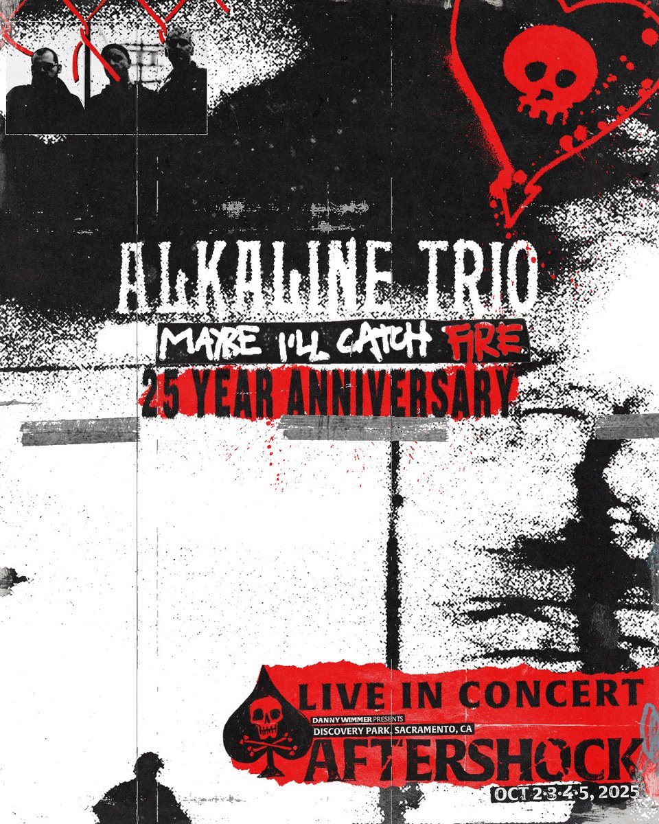Alkaline Trio is celebrating some major anniversaries this year across their 10 albums.

"Maybe I'll Catch Fire" just turned 25, "Crimson" turns 20 next week, and "This Addiction" is now 15! What songs from these dark pop punks are you dying to hear? 

Visit