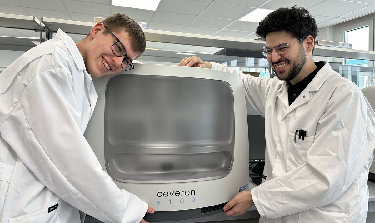 Our team is growing 🚀🤩!  
We welcome Lukas Grubelnig 🥰 &amp; Nikolaos Rinos  🥰 to our Quality Control Department and the exciting world of coagulation 🥰🤖 !Not only Alessandro Benigni is happy that you are now part of his team, you both found  real love 🫶 in #Ceveron_s100 😬!