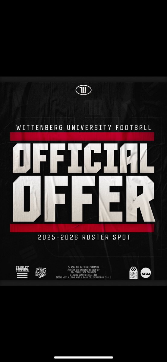 Brody Eckelbarger (@brodyeck11) on Twitter photo After a great day at Wittenberg University and speaking with coach Moore. I am blessed to say I have received my first offer!!! Thank you so much <a href="/Coach_AMoore/">Allan Moore</a>! <a href="/BWEagleFB/">Big Walnut Football</a> <a href="/WittFootball/">Wittenberg Football</a> <a href="/BigWalnutEagles/">Big Walnut Athletics</a> After a great day at Wittenberg University and speaking with coach Moore. I am blessed to say I have received my first offer!!! Thank you so much <a href="/Coach_AMoore/">Allan Moore</a>! <a href="/BWEagleFB/">Big Walnut Football</a> <a href="/WittFootball/">Wittenberg Football</a> <a href="/BigWalnutEagles/">Big Walnut Athletics</a>