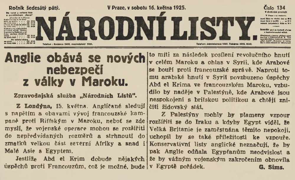 ListyHistoricke's tweet photo. Národní Listy; ranní vydání; 16.5.1925
#CeskeListyHistoricke #Valka #Historie #Pred100lety https://t.co/gOOsEaefxr